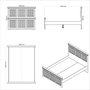 Hanah Home Cama Individual Monte Crema y Roble